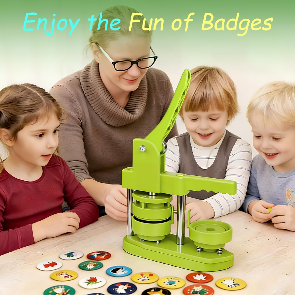 58Mm Button Maker Kit with 100-Set DIY Supplies | Create Custom Pins, Souvenirs