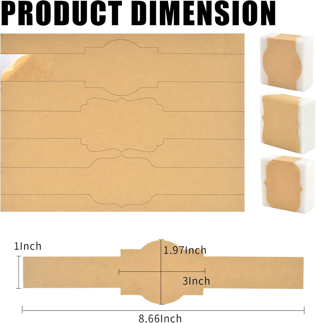 120 Pack Brown Kraft Soap Labels Stickers Soap Labels Soap Packaging Paper Wrap