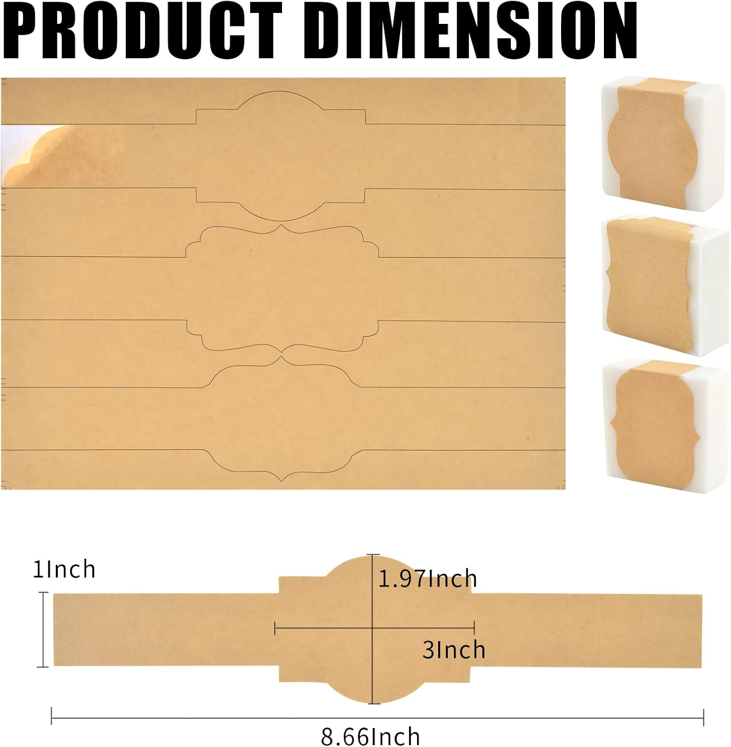 120 Pack Brown Kraft Soap Labels Stickers Soap Labels Soap Packaging Paper Wrap