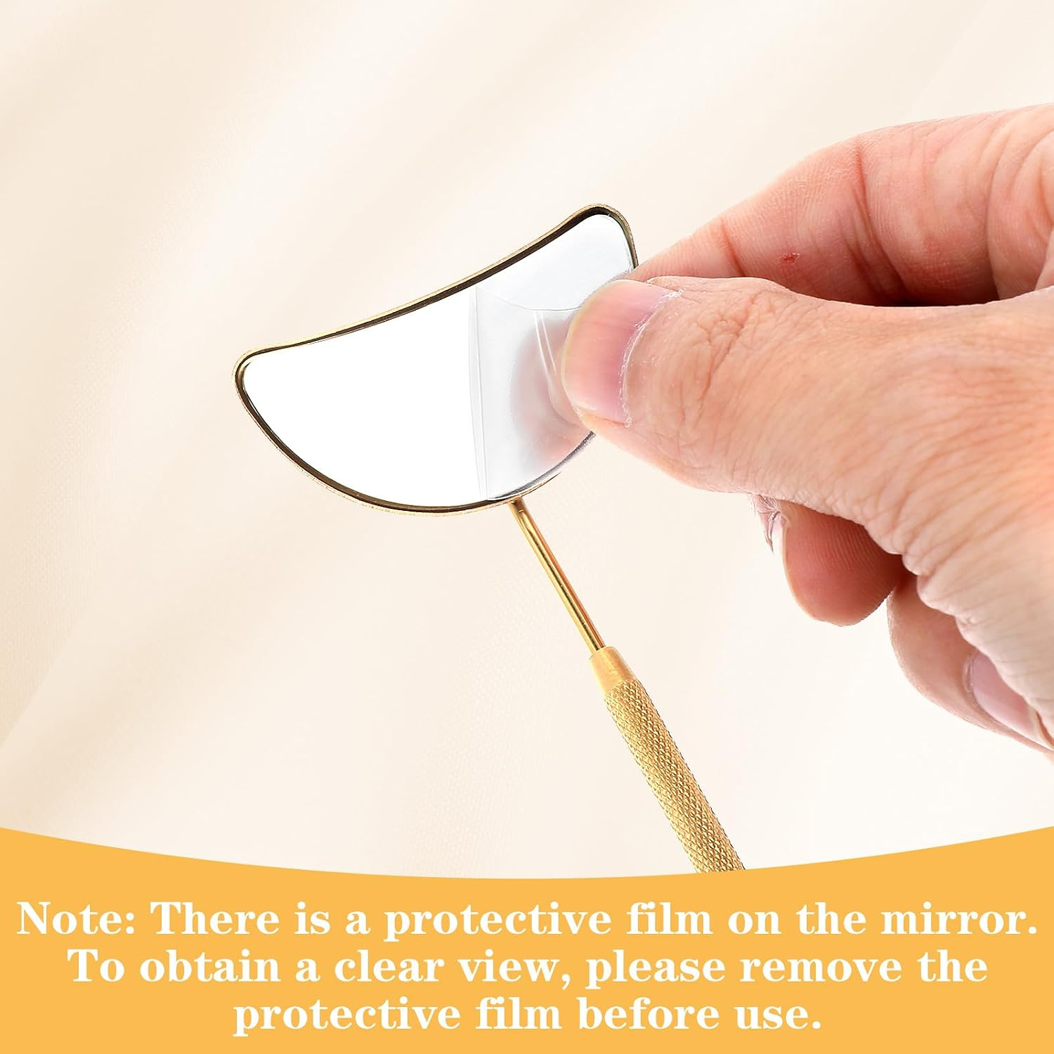 2 PCS Lash Mirror for Eyelash Extensions, Stainless Steel Lash Mirror, Half Moon