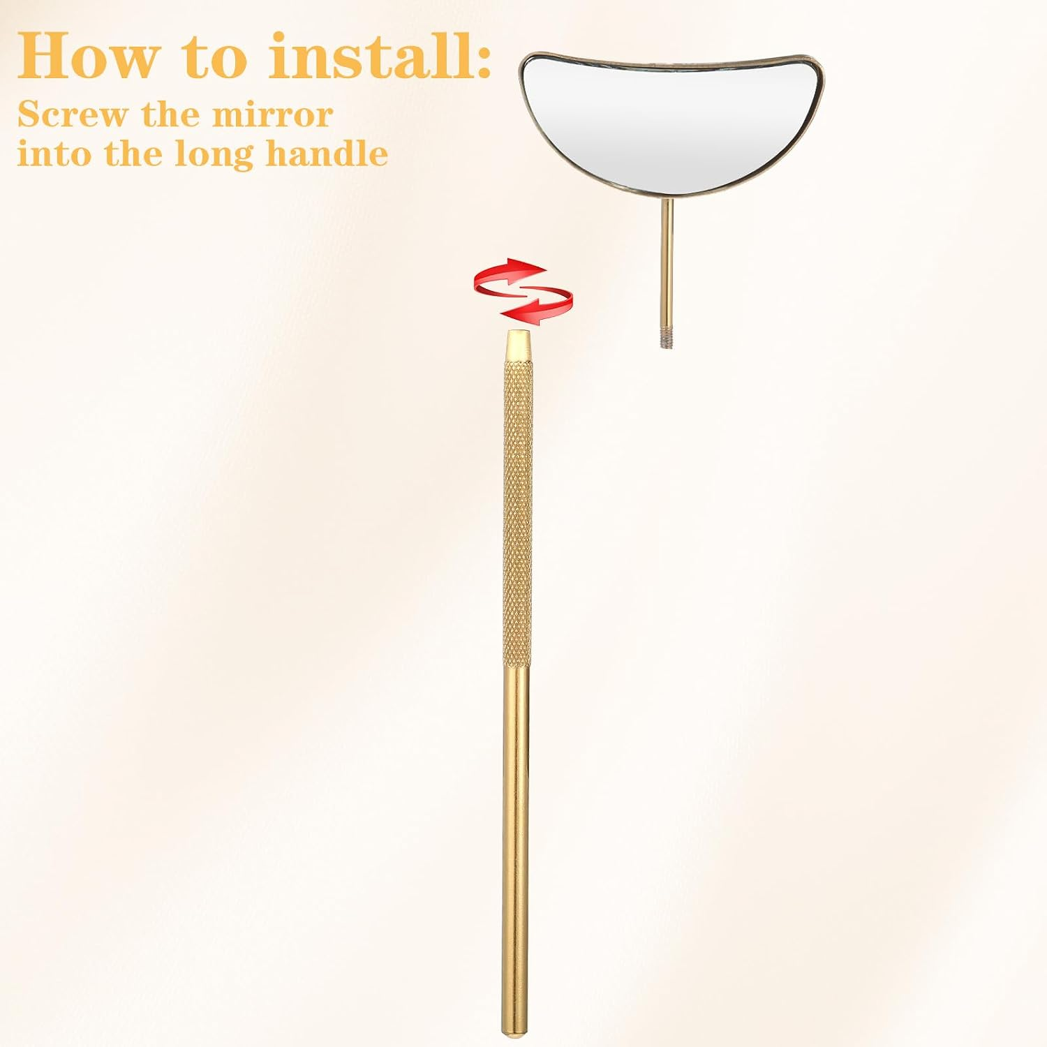 2 PCS Lash Mirror for Eyelash Extensions, Stainless Steel Lash Mirror, Half Moon
