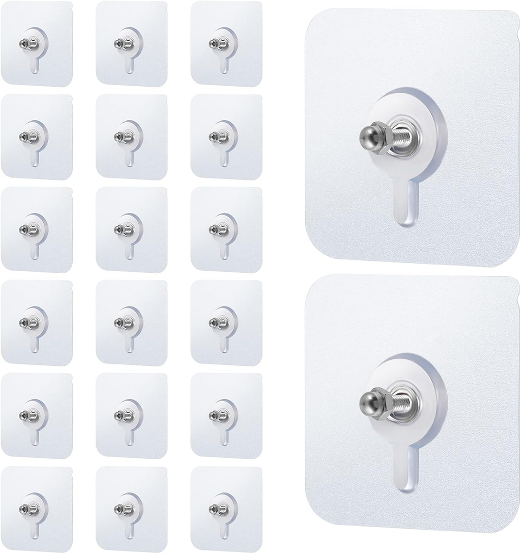 20 PCS Adhesive Wall Screws Hanging Nails Screw Free Sticker Waterproof Wall Han