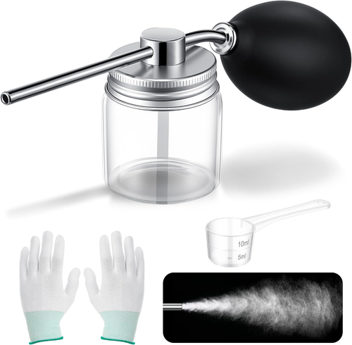 1 Pack Diatomaceous round Food Grade Bulb Powder Duster Dispenser(Silver) | 2Oz