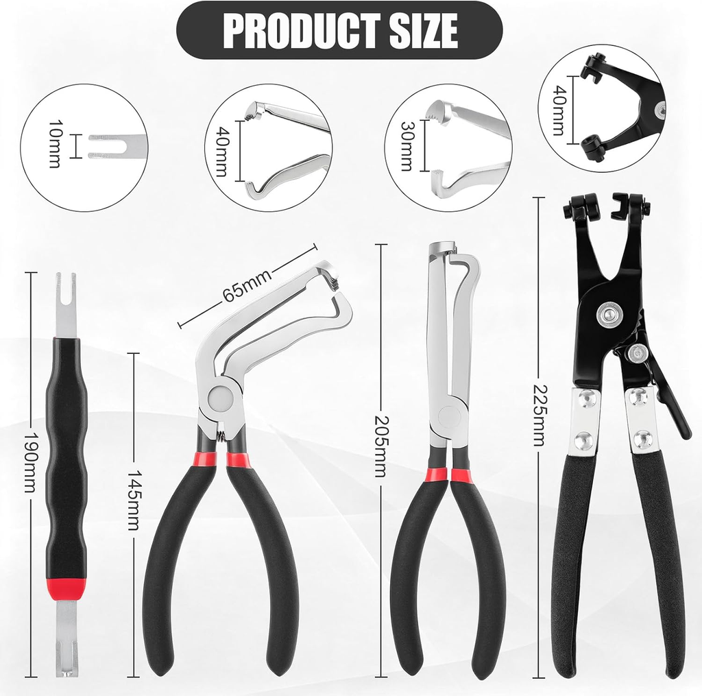 4PCS Premium Electrical Disconnect Pliers | Auto Electrical Plug Connector Tool,
