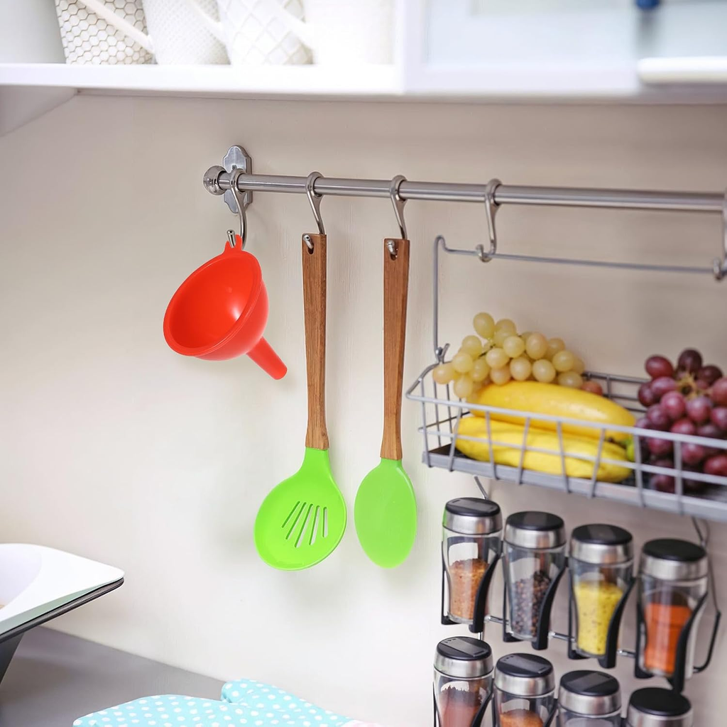 4 Pack Kitchen Silicone Funnel, Kitchen Funnel Set, Canning Silicone Funnels, Wi