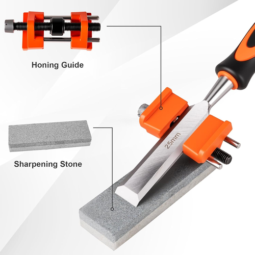 11PCS Wood Chisel Sets((1/4", 1/2", 3/4", 1", 1-1/4", 1-1/2") | Cr-V Bevel Edge
