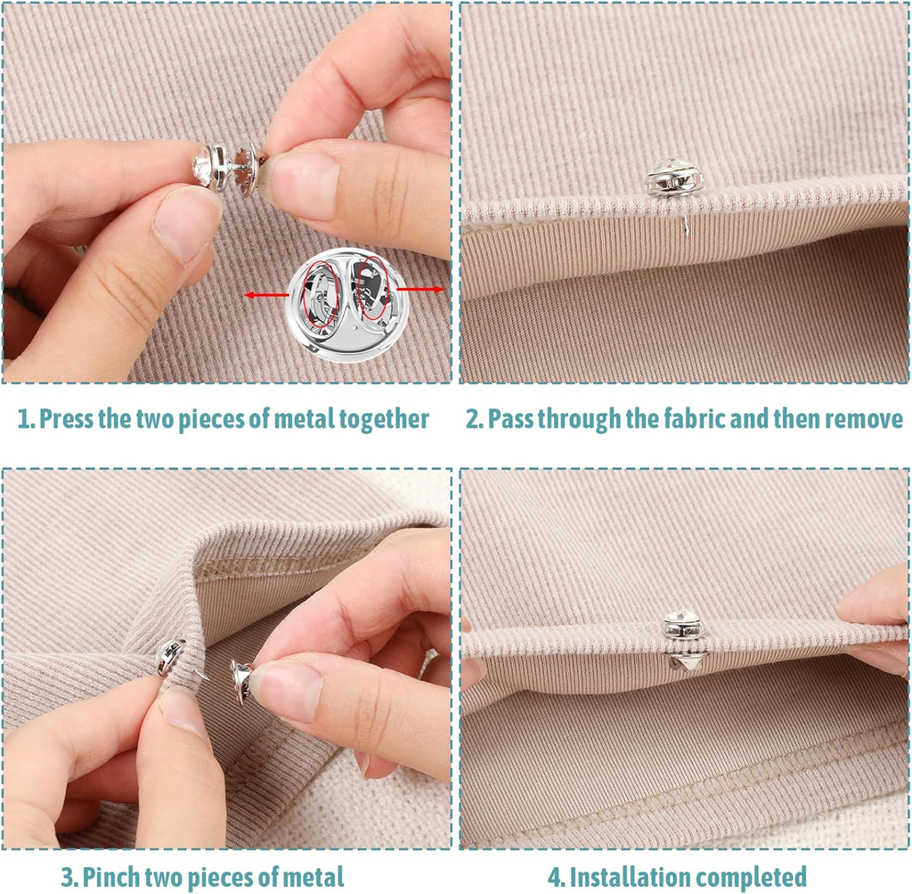 10Mm Mini No Sew Crystal Buttons,6 Pcs Buttons for Clothes Rhinestone Button for