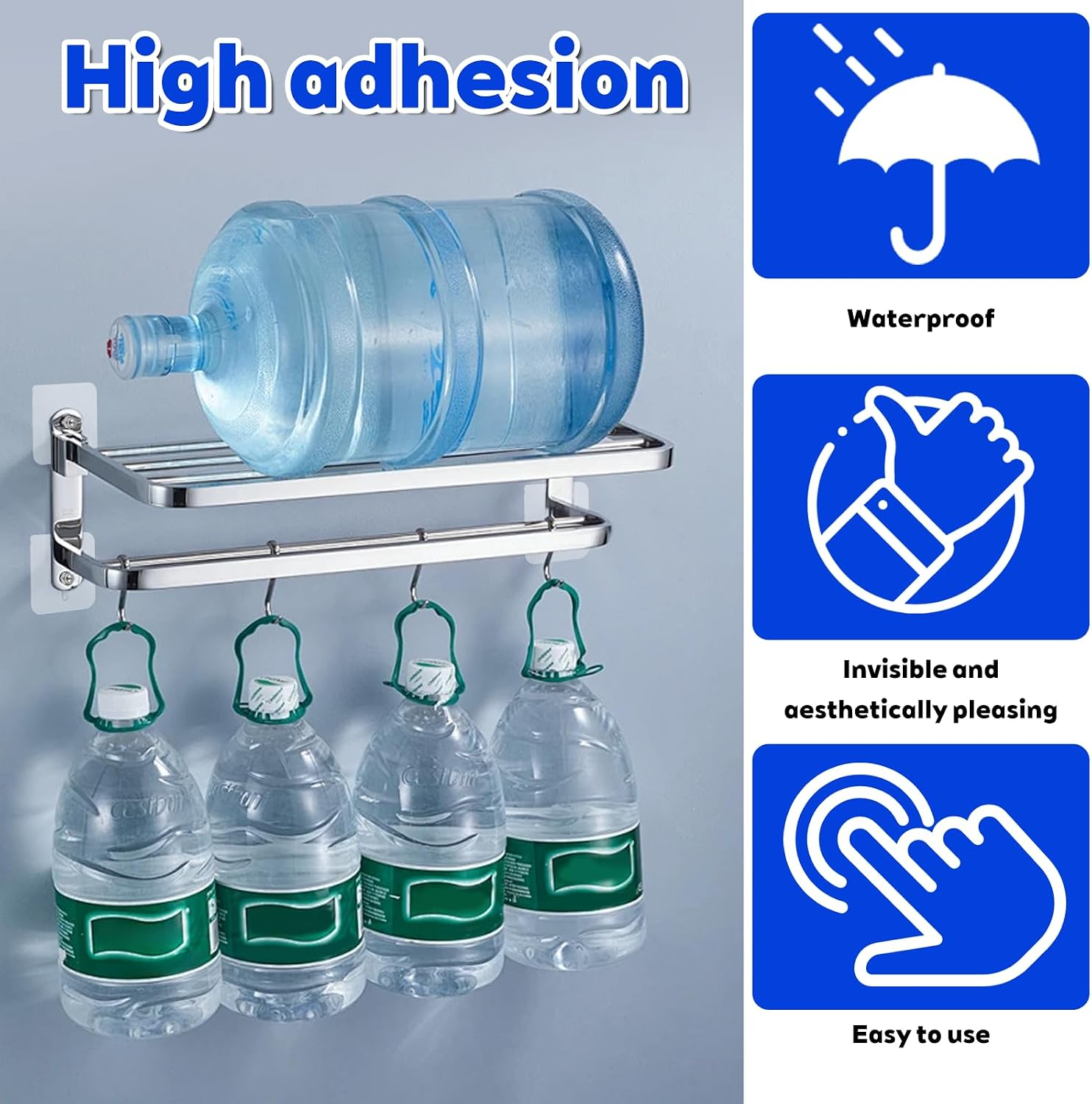 20 PCS Adhesive Wall Screws Hanging Nails Screw Free Sticker Waterproof Wall Han