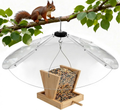 24 Inch Oversized Squirrel Baffle for Hanging Bird Feeder | Clear PC Bird Feeder
