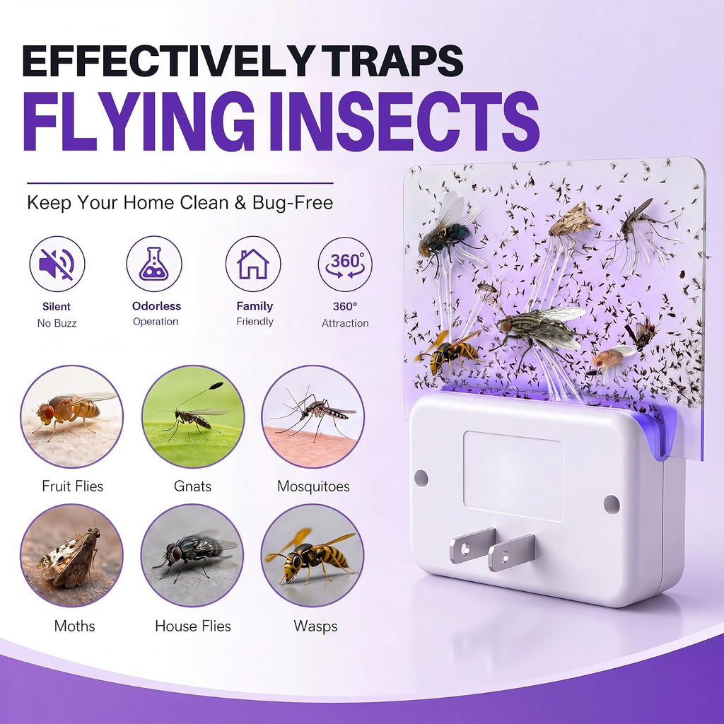 30 Pack Fly Traps Refill Cards (Refills Only) Compatible with LFSYS Plug in UV L