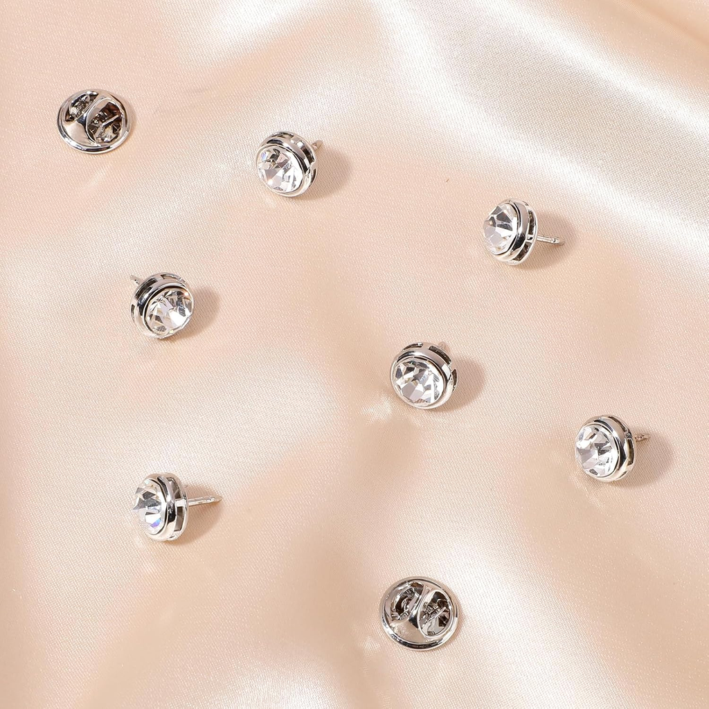 10Mm Mini No Sew Crystal Buttons,6 Pcs Buttons for Clothes Rhinestone Button for