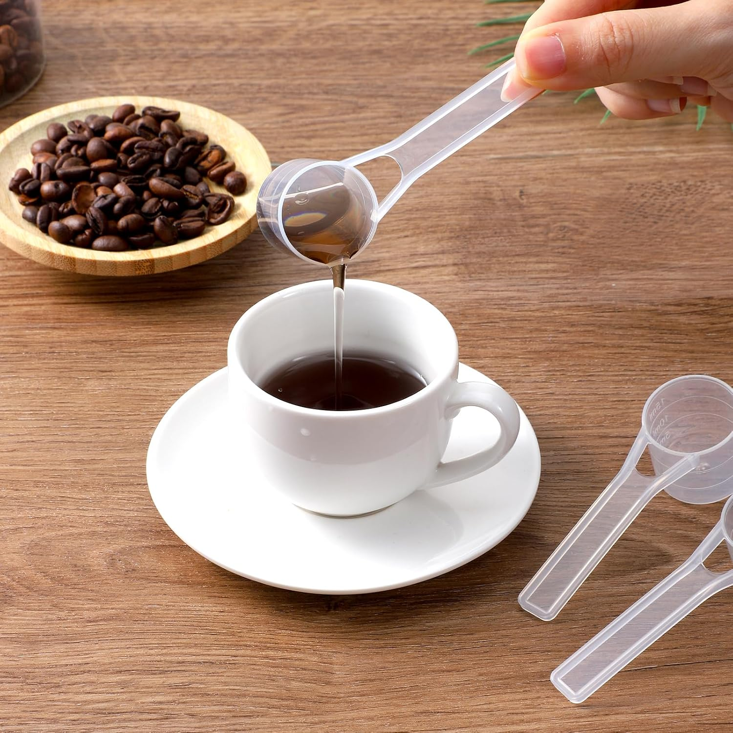 12 Pack Plastic Tablespoon Scoop, 15Ml Tablespoon 15Cc Long Handle, Table Spoons
