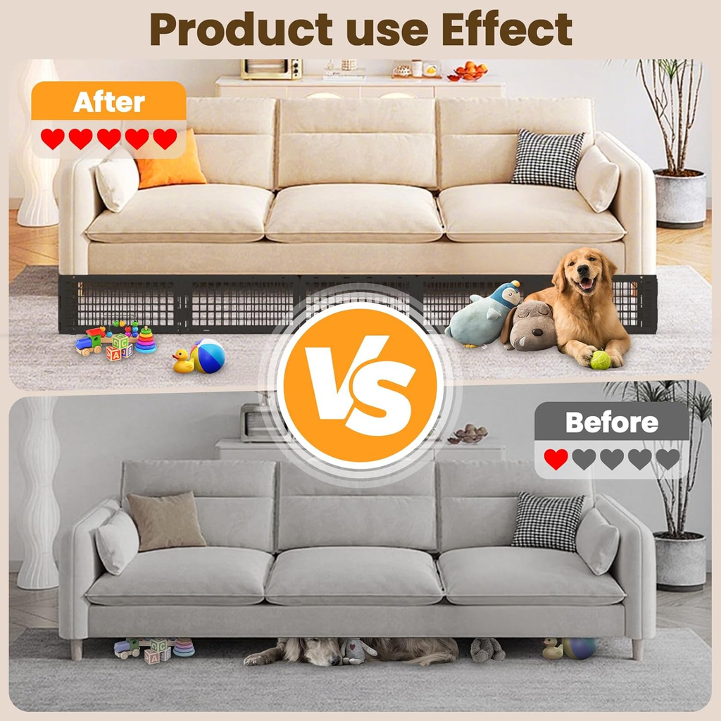 12Pcs under Couch Blocker,Under Bed Blocker for Pets,Adjustable under Furniture