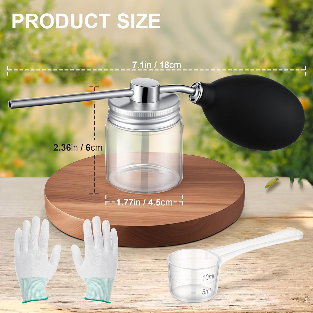 1 Pack Diatomaceous round Food Grade Bulb Powder Duster Dispenser(Silver) | 2Oz