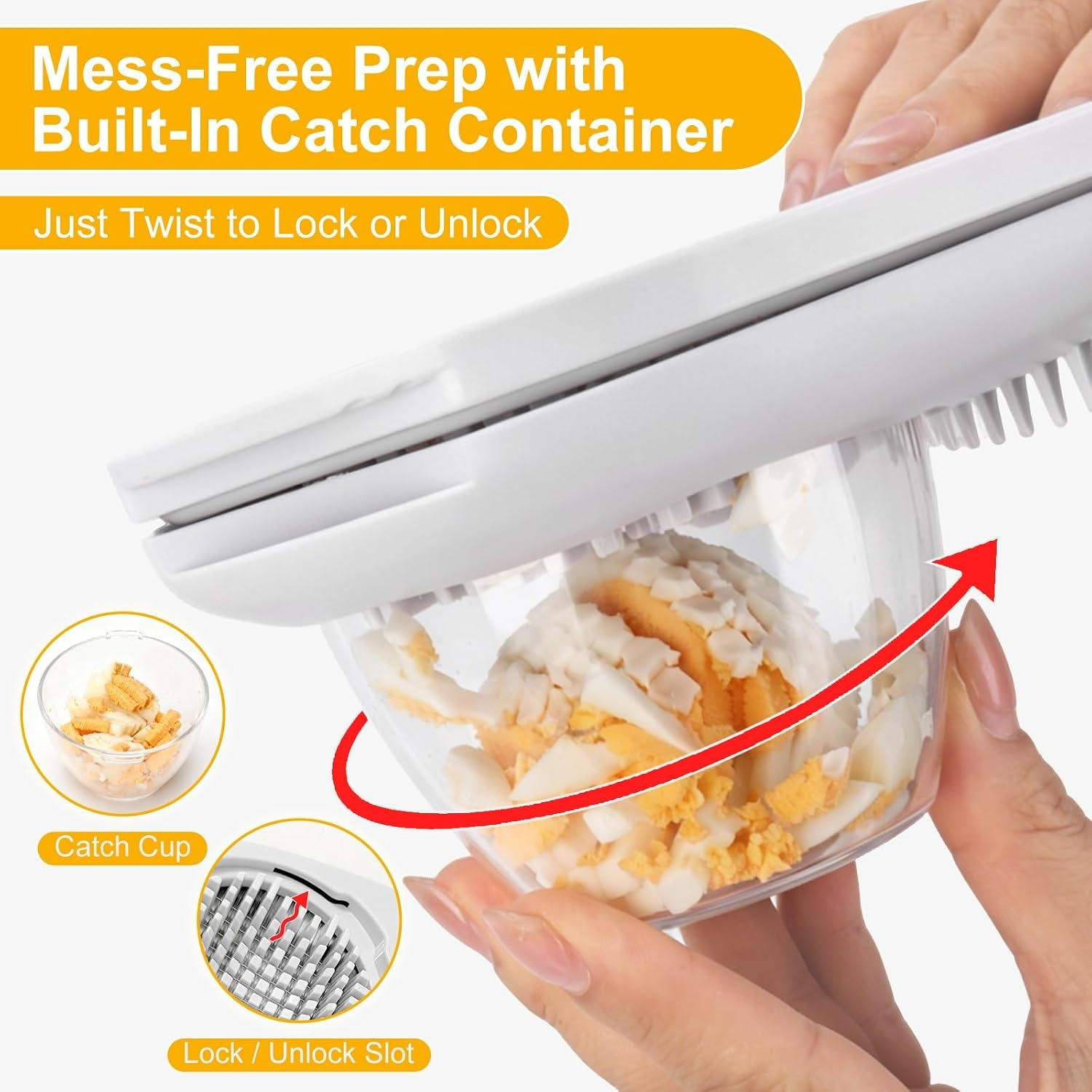 3-In-1 Egg Slicer for Hard Boiled Eggs& Egg Cutter, 304 Stainless Steel Cutting