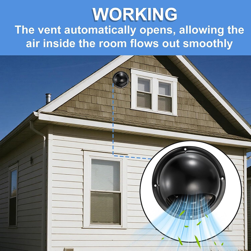 4 Inch Stainless Steel outside Dryer Vent Cover with Check Valve, round Rainproo
