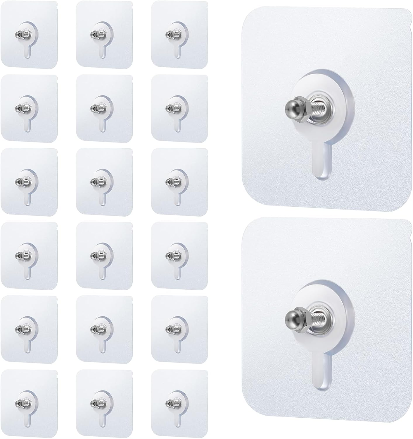 20 PCS Adhesive Wall Screws Hanging Nails Screw Free Sticker Waterproof Wall Han