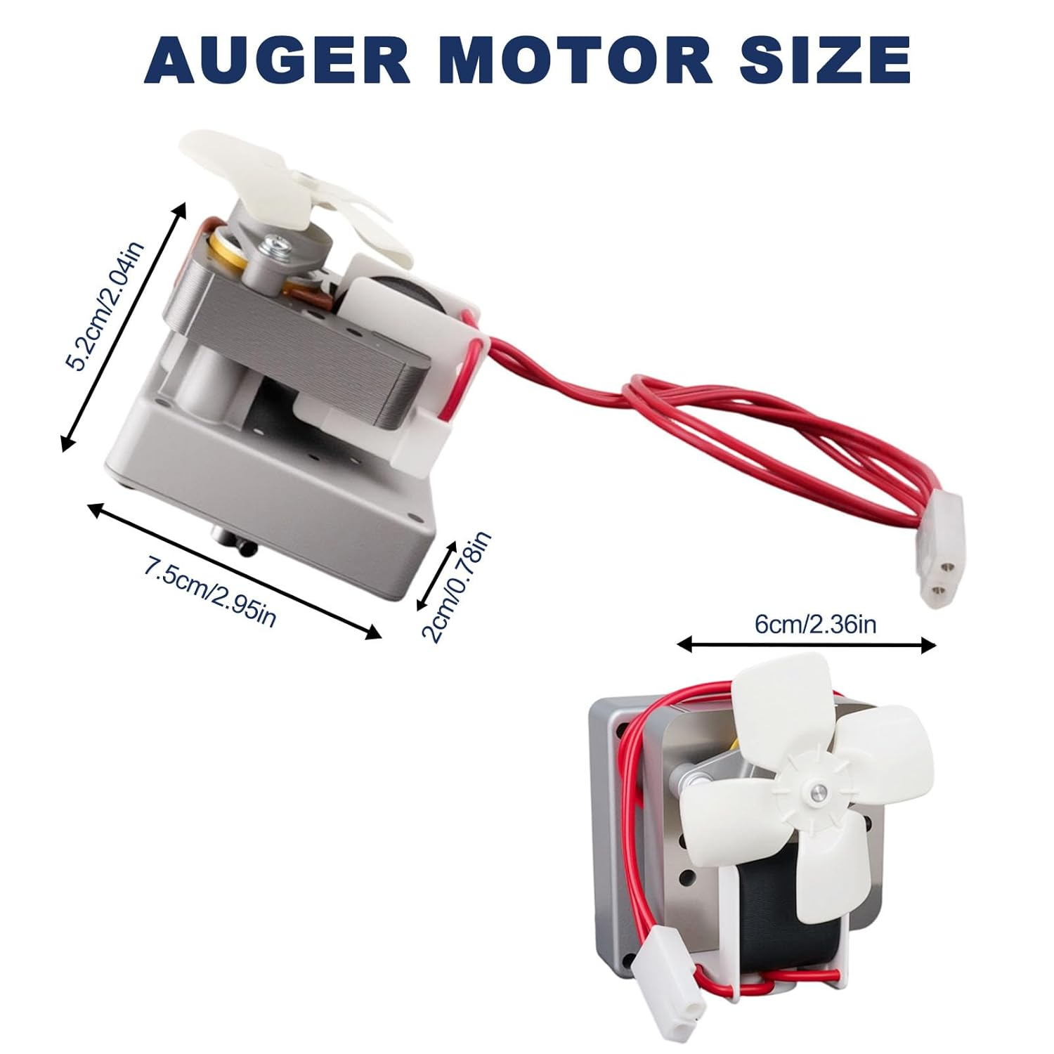 2.0 RPM Upgraded Barbecue Auger Motor Replacement | 120V 60Hz with 2 Pole, Compa