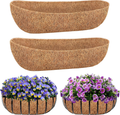 2 Pack 24 Inch Trough Coconut Liners for Planters- Natural Coco Liner Window Box