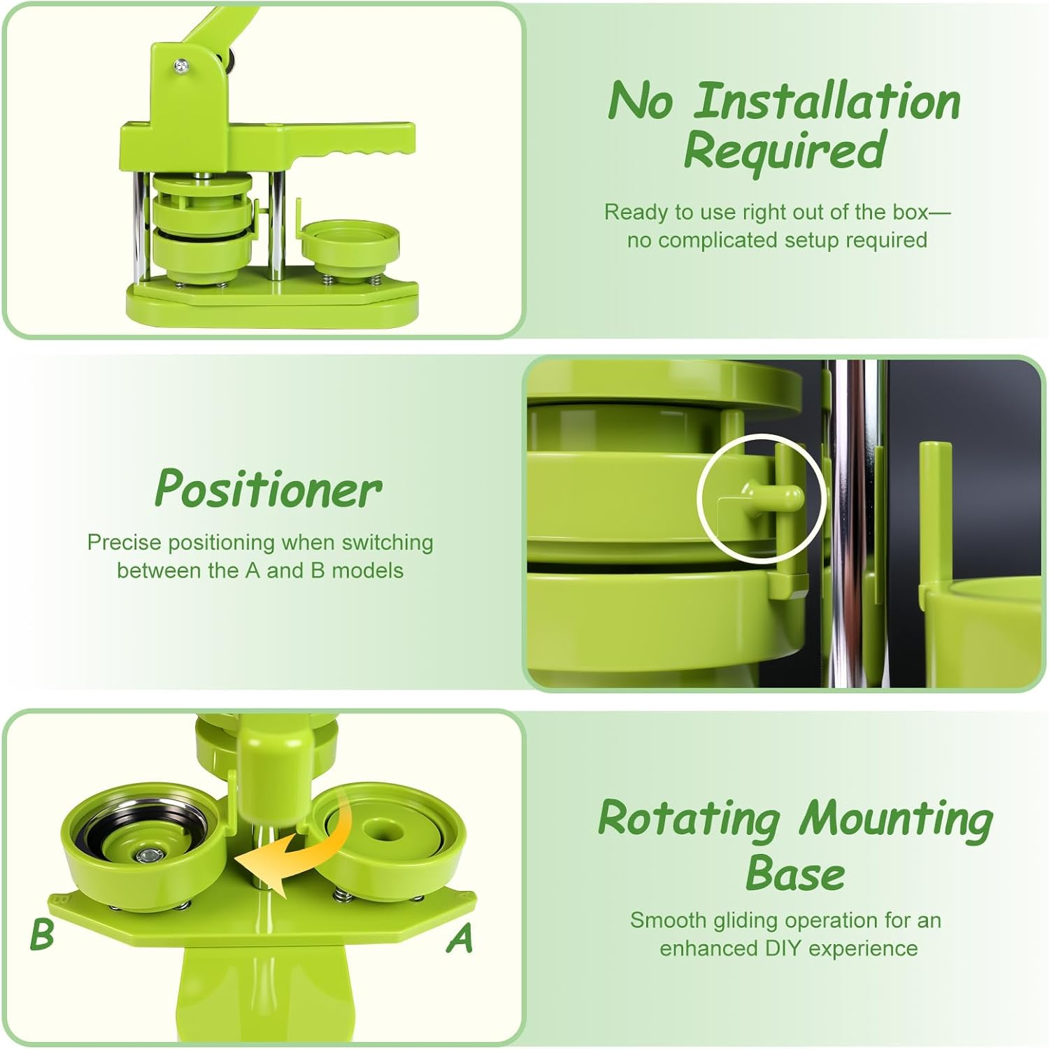 58Mm Button Maker Kit with 100-Set DIY Supplies | Create Custom Pins, Souvenirs