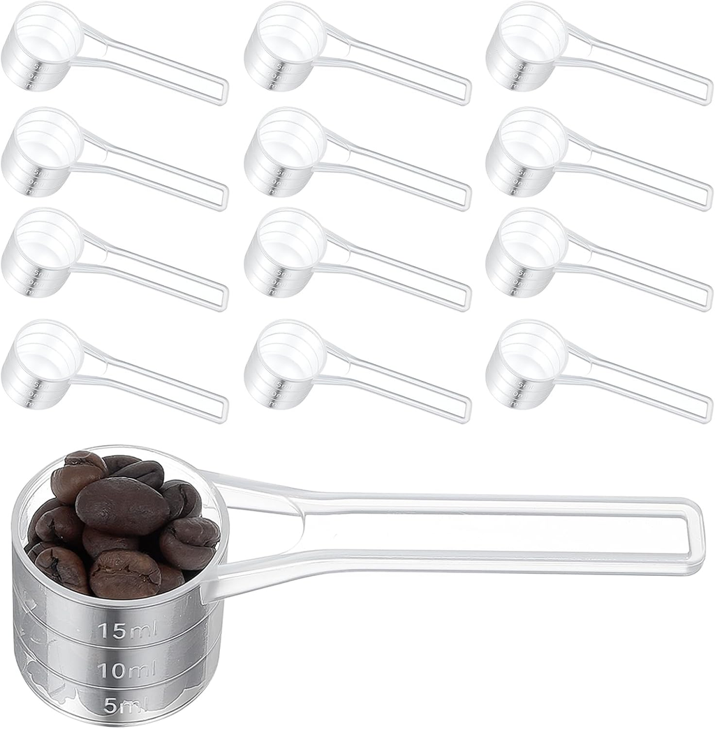 12 Pack Plastic Tablespoon Scoop, 15Ml Tablespoon 15Cc Long Handle, Table Spoons