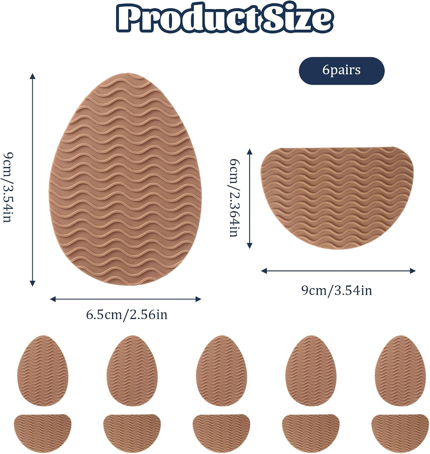 12Pcs Non-Slip Shoe Pads, anti Slip Shoe Grips, Self-Adhesive Anti-Skid Rubber S