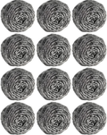 12Pcs Steel Wool Scrubber Pads for Cleaning Dishes, Pans, Pots, Ovens, Grills, S