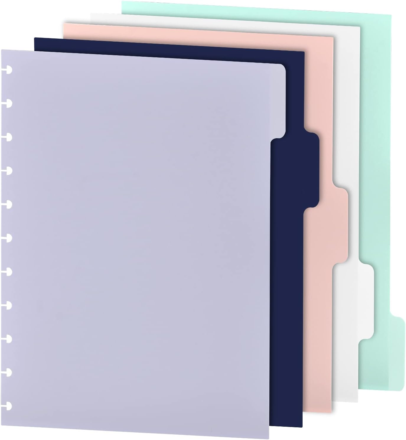 5 Tab Discbound Dividers Notebook Letter Size Planner Supplies Letter Pocket Div