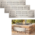 3 Pack Stainless Steel Venting Panel for Grill Accessory, Rectangle Grill Vent C