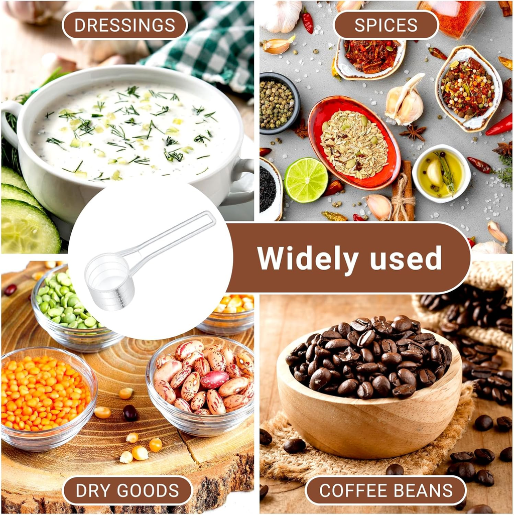 12 Pack Plastic Tablespoon Scoop, 15Ml Tablespoon 15Cc Long Handle, Table Spoons