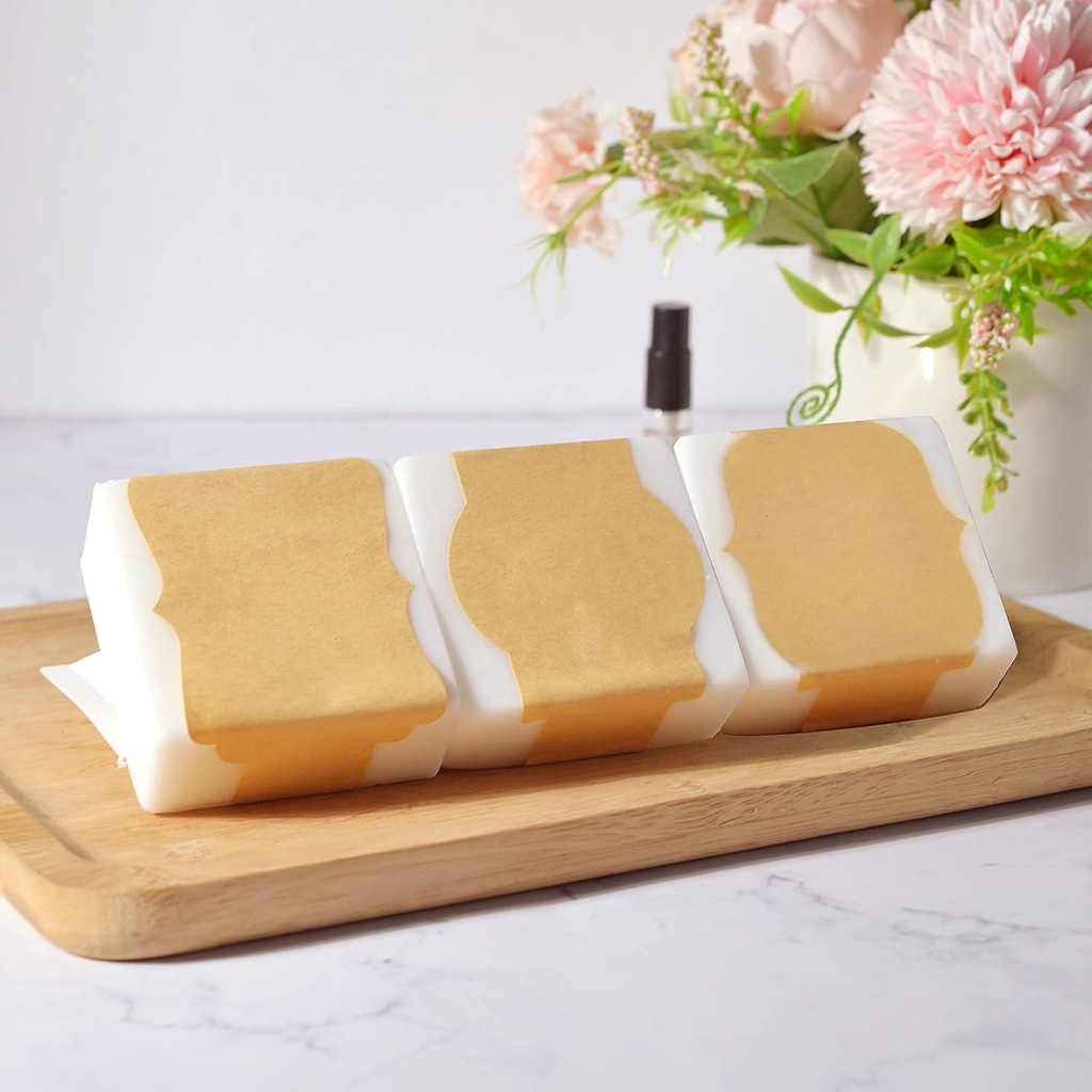 120 Pack Brown Kraft Soap Labels Stickers Soap Labels Soap Packaging Paper Wrap