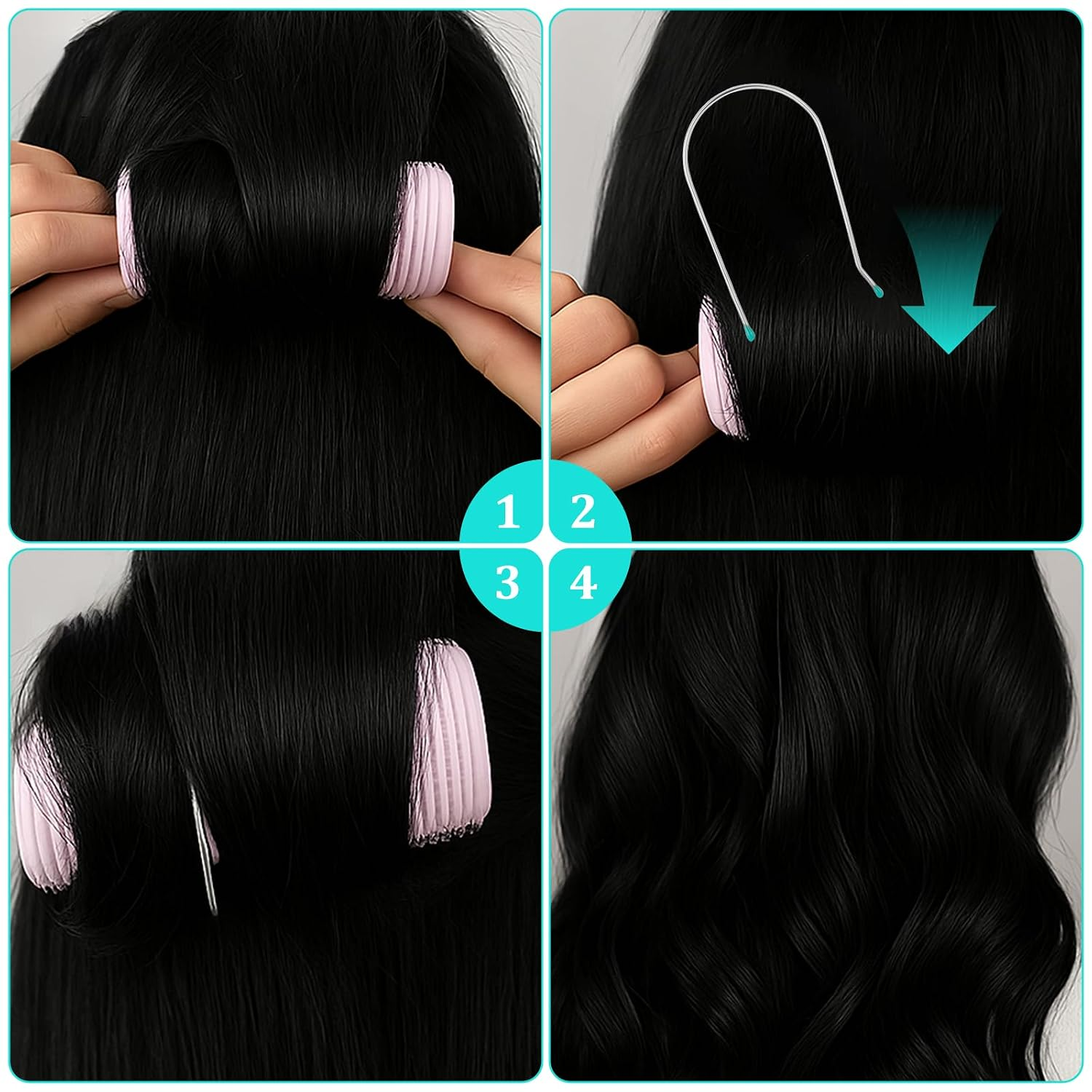 10 Pcs Hot Roller Clips, Hot Curler Clips Replacement Kit Fits 1.75 Inch Hair Ro