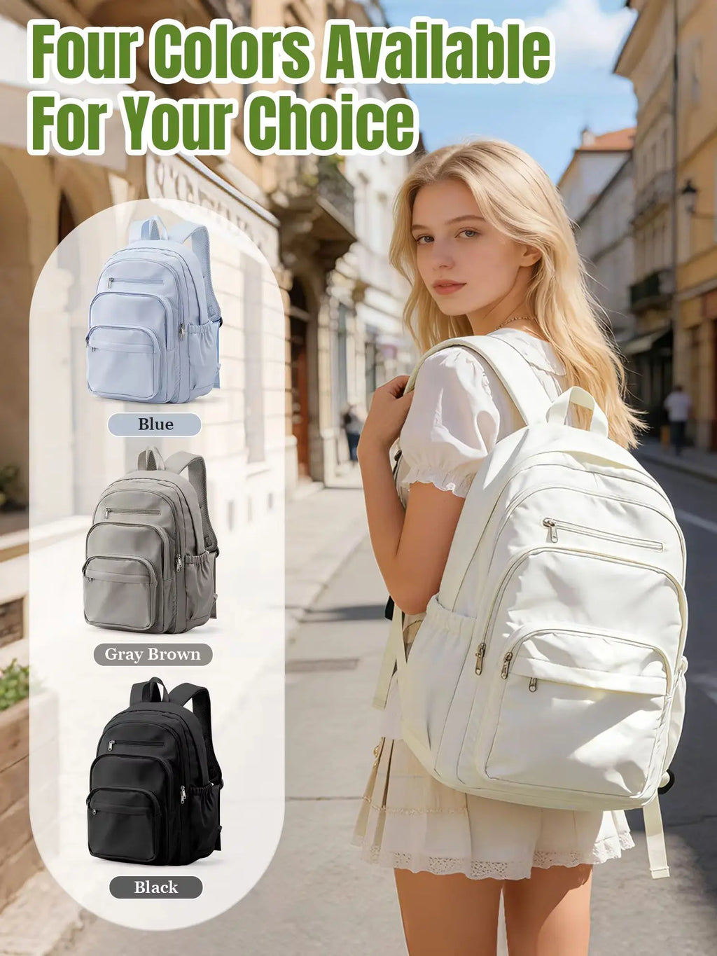 Schoolbag Female Student Junior High School Small Fresh Backpack Large Capacity High School Bag Ins Style Middle School Backpack