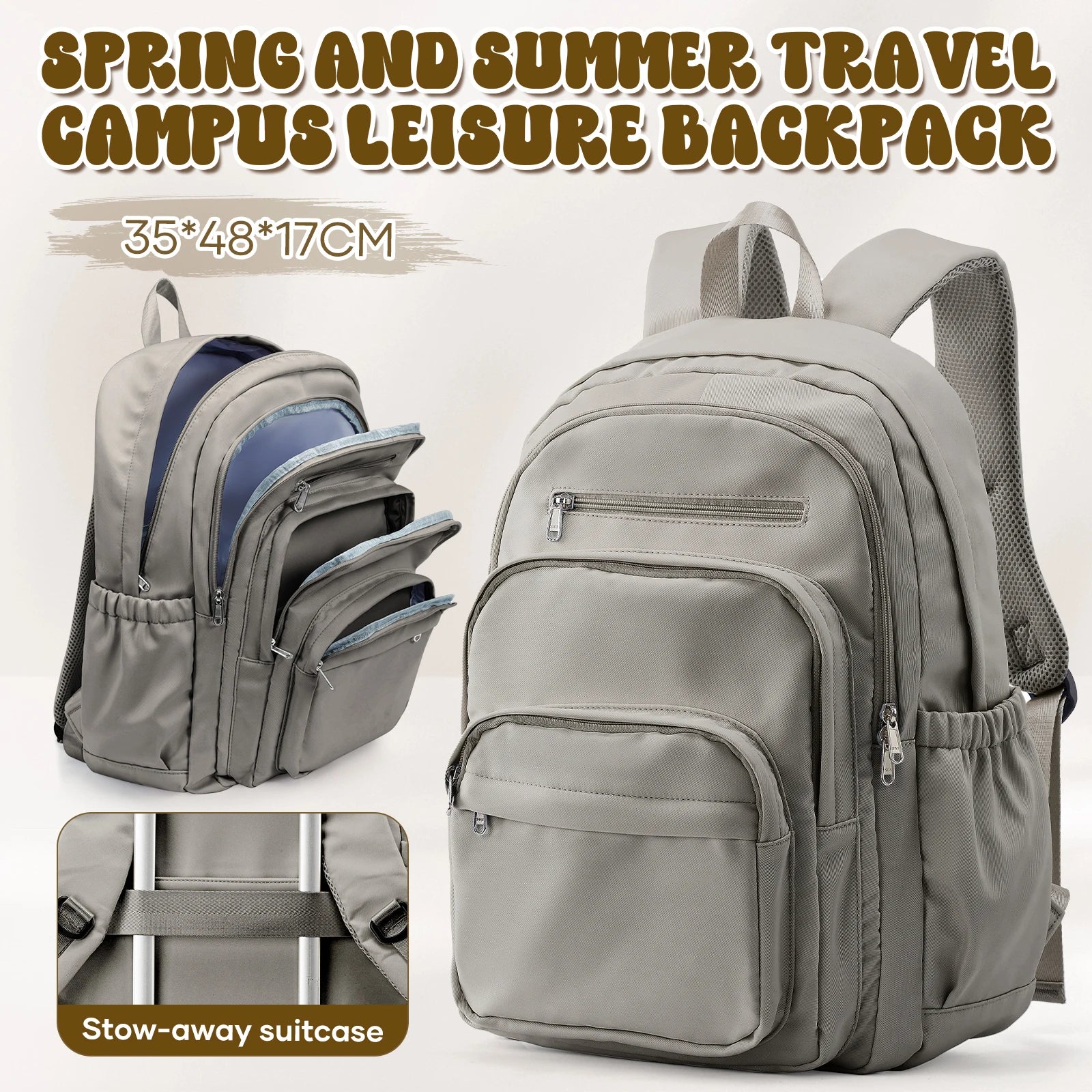 Schoolbag Female Student Junior High School Small Fresh Backpack Large Capacity High School Bag Ins Style Middle School Backpack