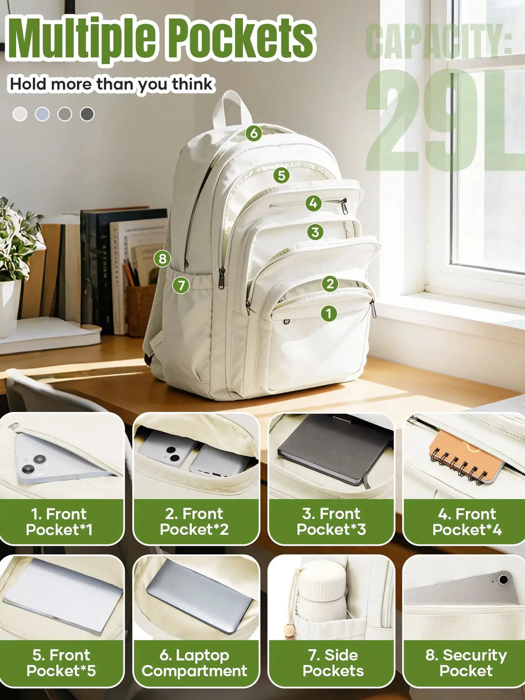 Schoolbag Female Student Junior High School Small Fresh Backpack Large Capacity High School Bag Ins Style Middle School Backpack