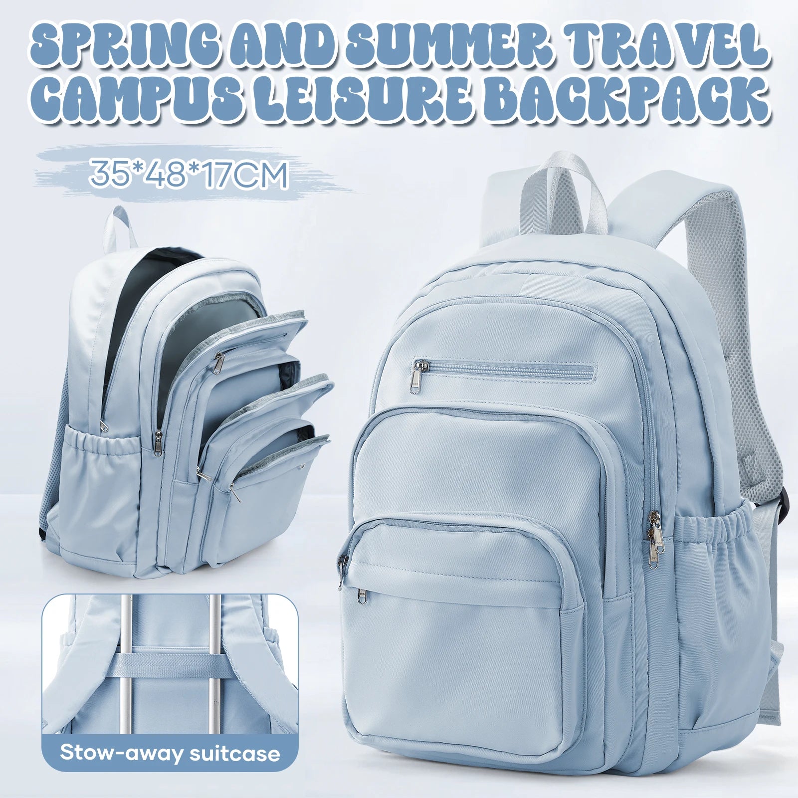 Schoolbag Female Student Junior High School Small Fresh Backpack Large Capacity High School Bag Ins Style Middle School Backpack