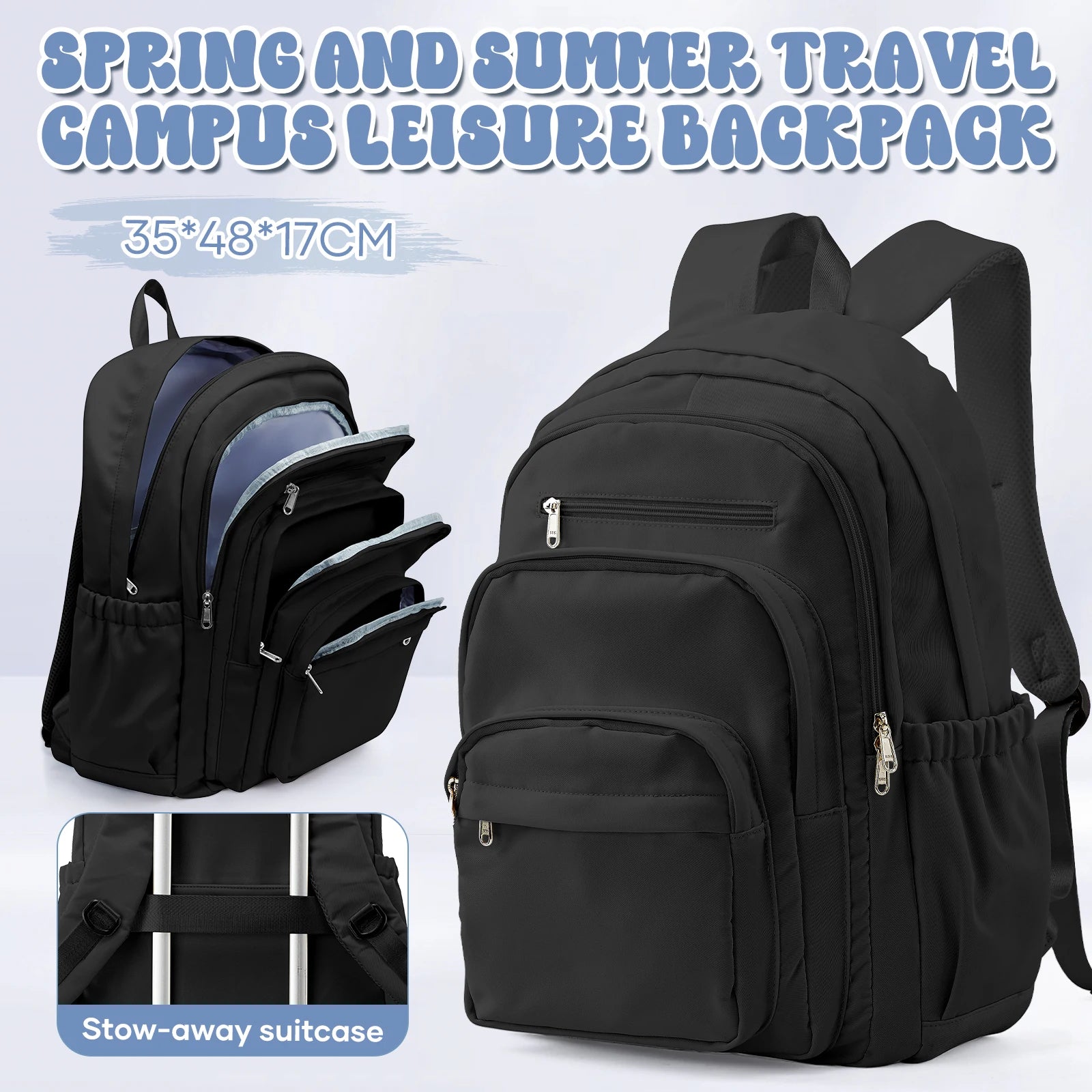 Schoolbag Female Student Junior High School Small Fresh Backpack Large Capacity High School Bag Ins Style Middle School Backpack