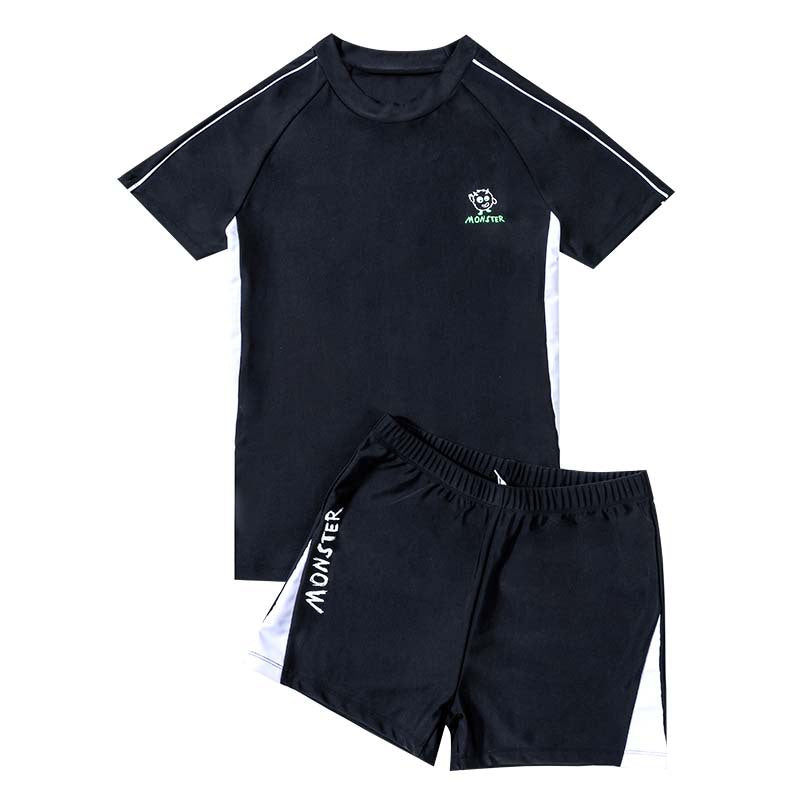 Cross-border Swimwear Children's Swimwear Foreign Trade Big Boys Split Swimwear Plus Fat Loose Quick-drying