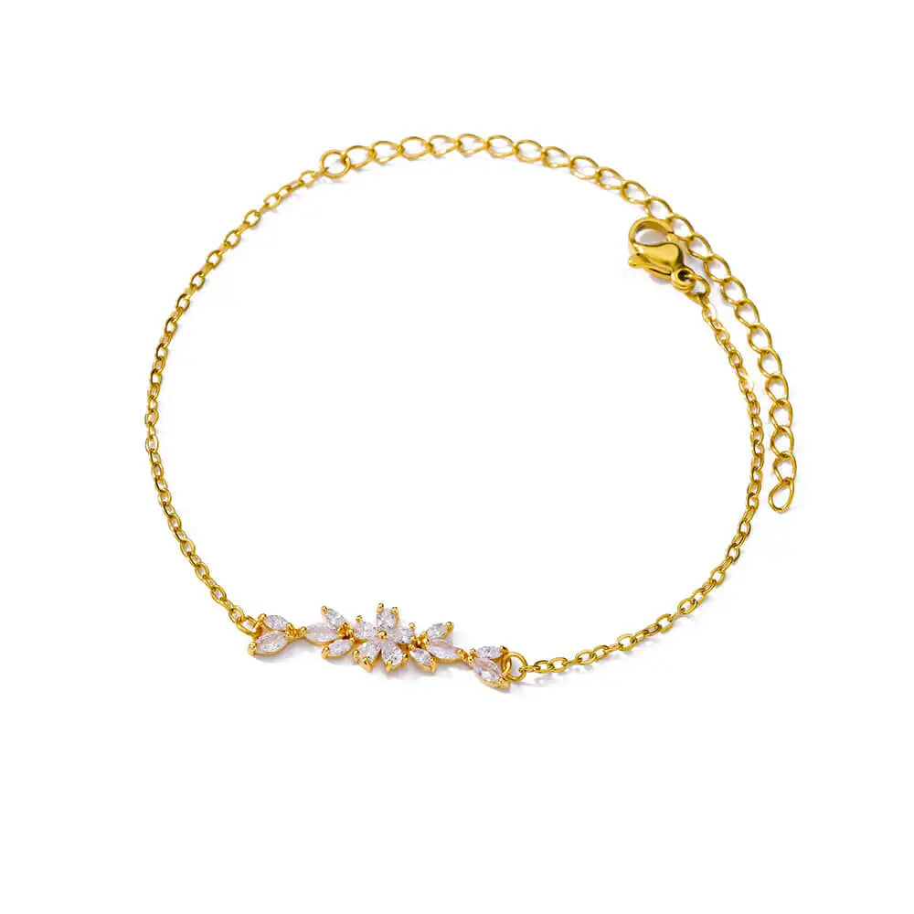 Crystal Cross Bracelets For Women Men Fashion Gold Color Stainless Steel Cross Bracelet Vintage Religion Aesthetic Jewelry Gift