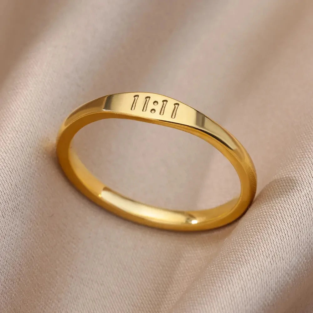 Stainless Steel Rings for Women Gold Color Hollow Out Wide Open Finger Ring 2023 Trend Luxury Aesthetic Jewelry anillos mujer