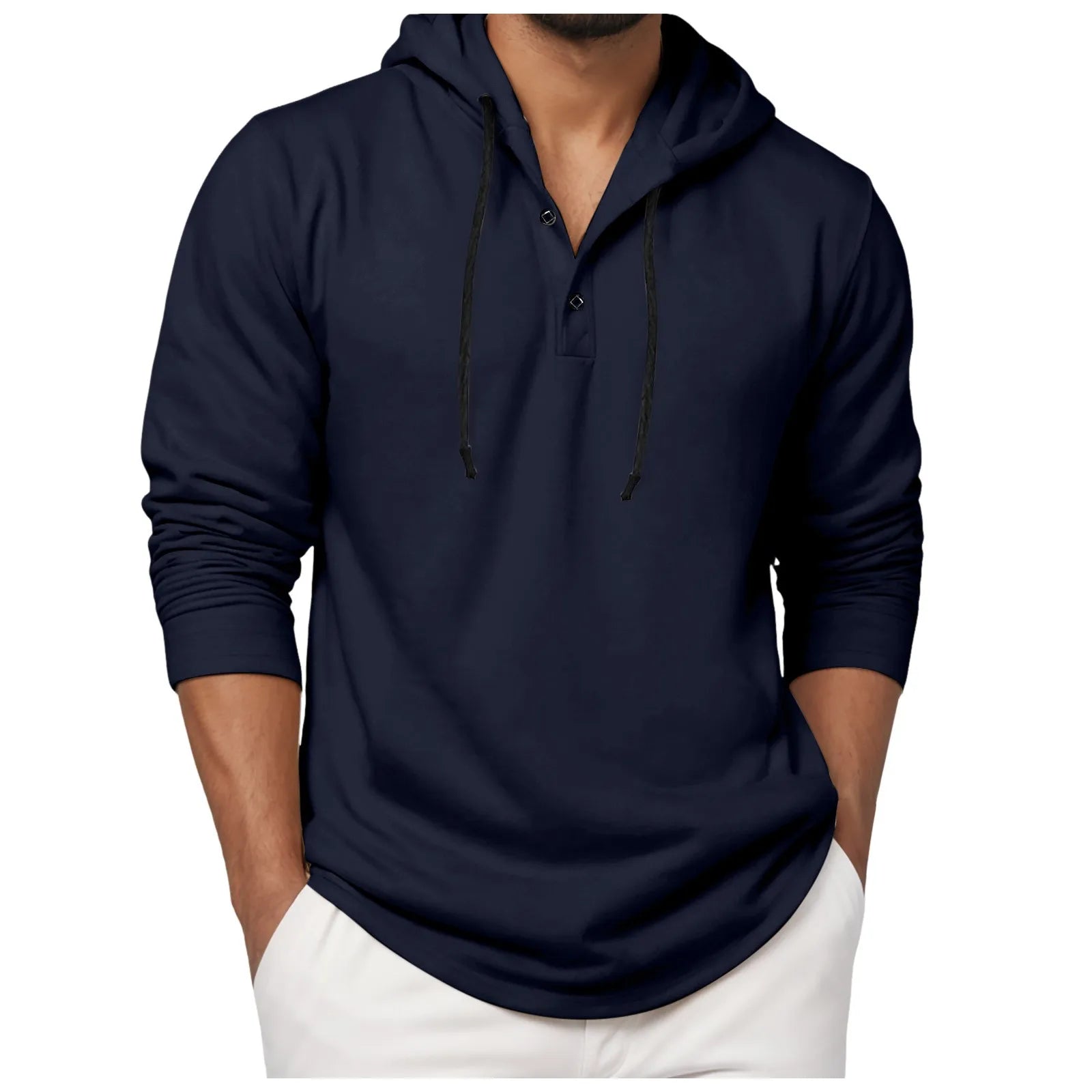 Men'S Hoodie Long Sleeve Button Shirt Casual Beach Yoga Sweatshirt Oversized Hoodie Sweatshirts Casual Shirts For Male Loose