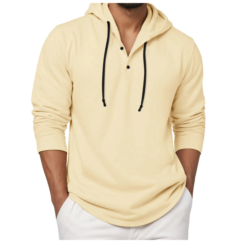 Men'S Hoodie Long Sleeve Button Shirt Casual Beach Yoga Sweatshirt Oversized Hoodie Sweatshirts Casual Shirts For Male Loose